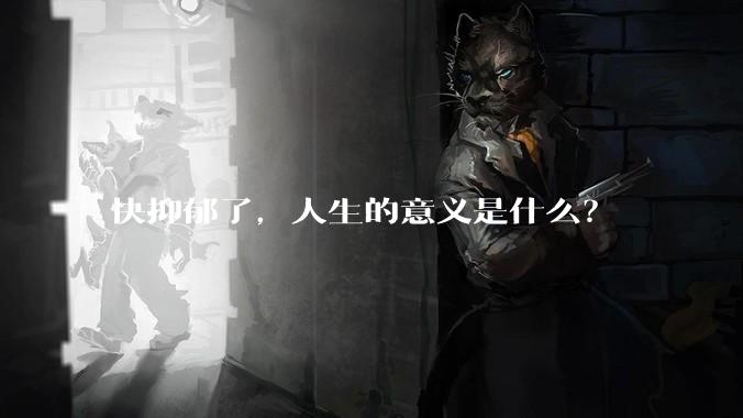 快抑郁了，人生的意义是什么？